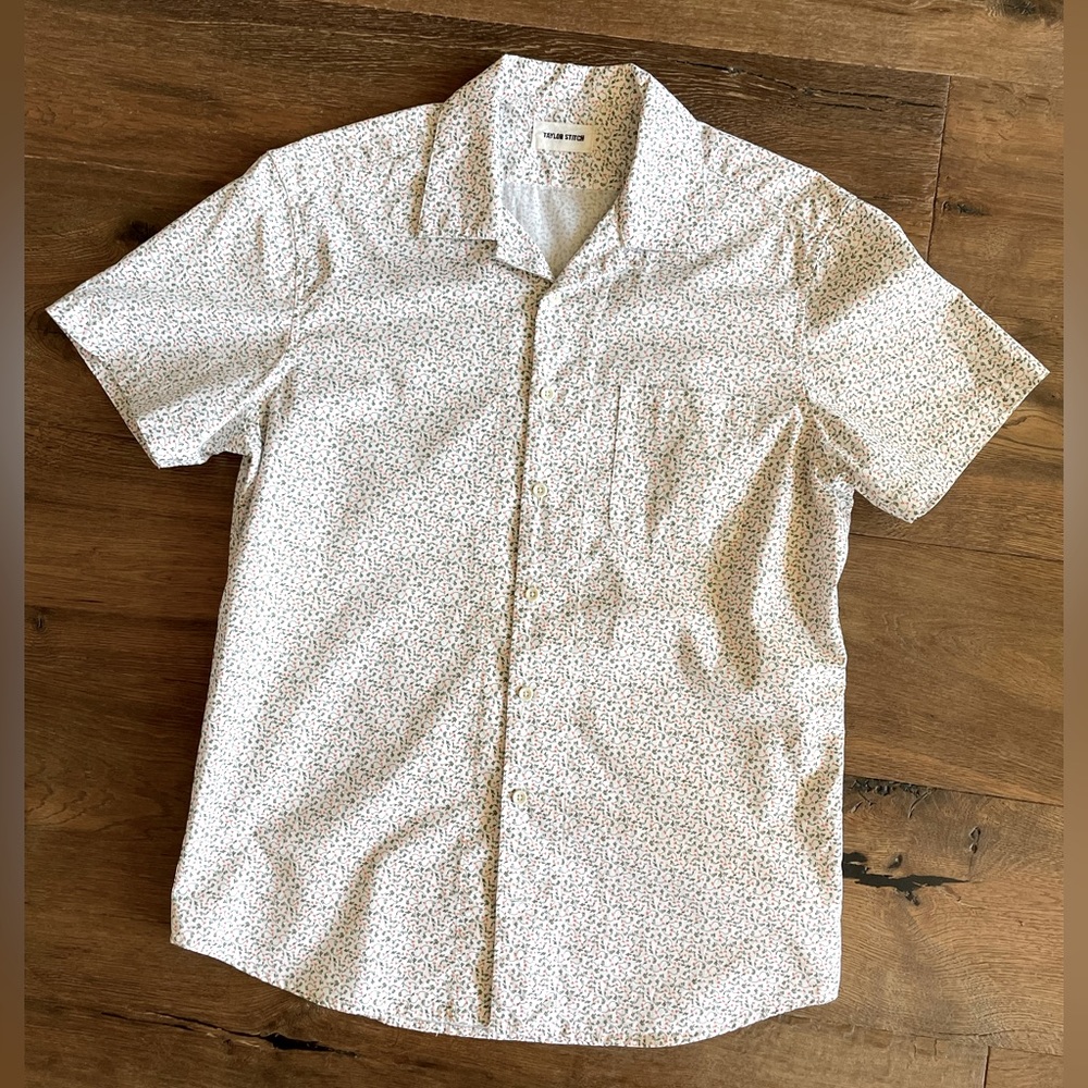 Taylor Stitch The Short Sleeve Hawthorne in California Poppy Size M 40